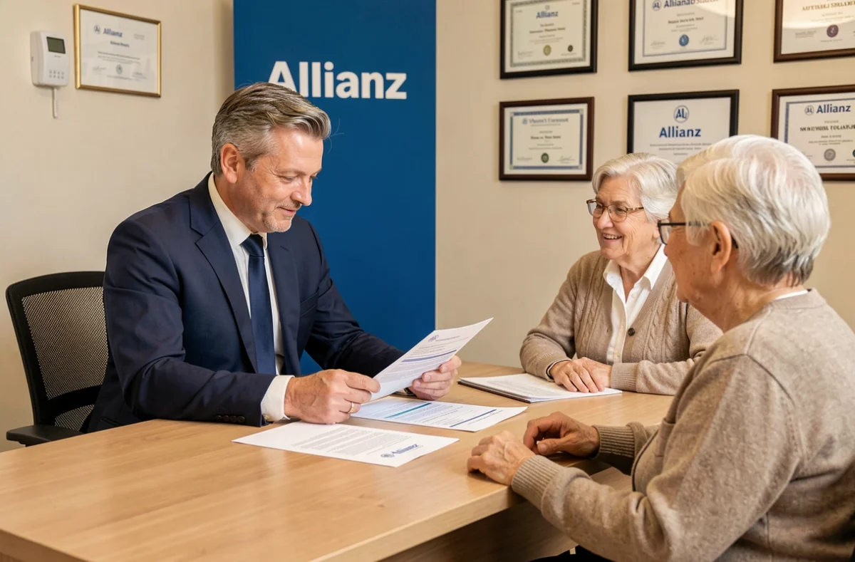 Christian Stauth, conseiller Allianz dans le Bas-Rhin, en consultation avec des clients