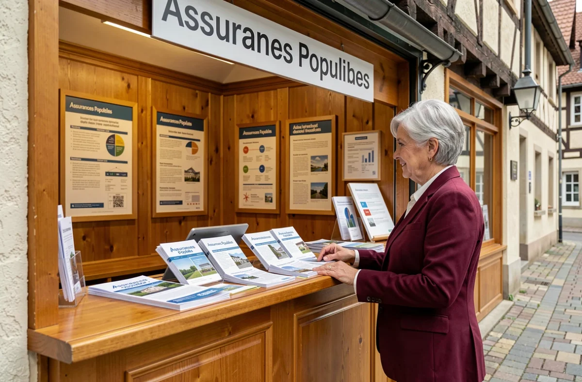 Agence Assurances Populaires dans le Bas-Rhin avec une conseillère accueillant les clients