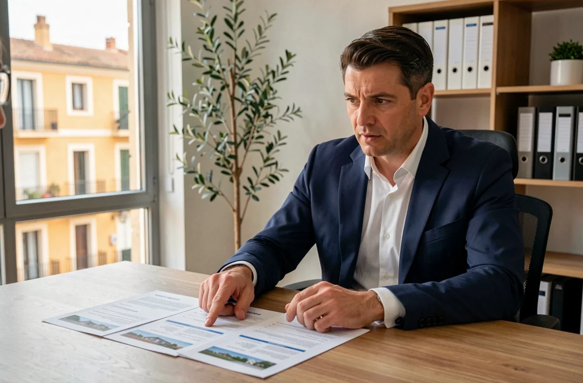 Conseiller en investissement locatif dans l'Hérault discutant d'un projet immobilier avec un client dans un bureau moderne à Montpellier