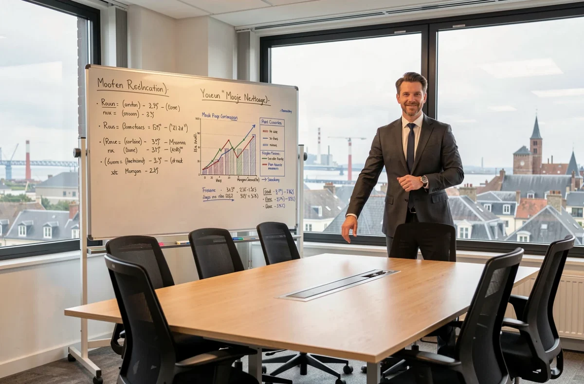 Un courtier de Meilleurtaux Rouen présente des comparatifs de prêts immobiliers en Seine-Maritime