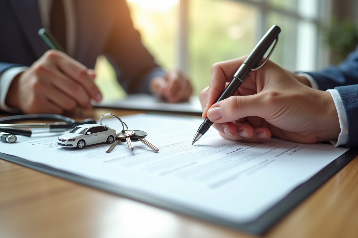 Mains signant un contrat d